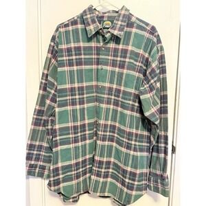 Men's Cablela's Plaid Long Sleeve Shirt XL
